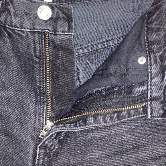 Re/Done Black Denim Jeans Women Size 24 25” Button-Fly 5-Pockets Cotton - Picture 3 of 6